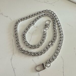 Silver Chain Strap for Bags, necklace length